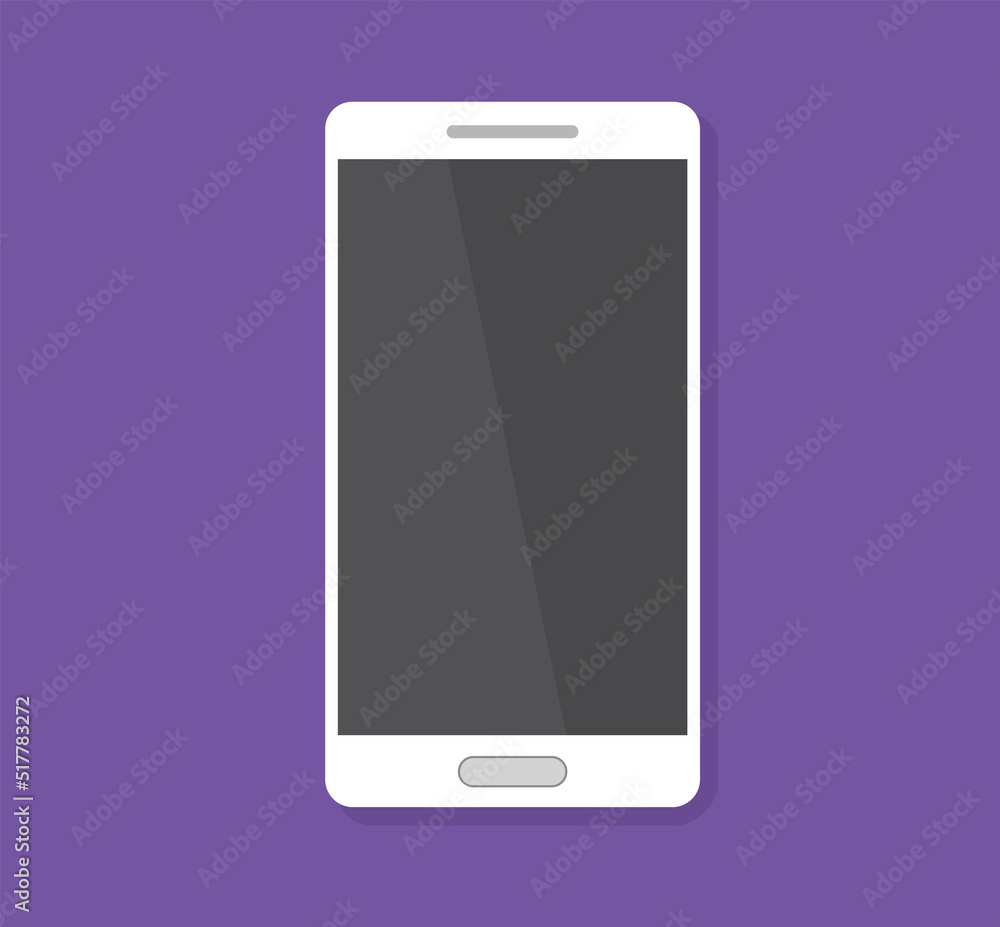 Poster glossy blank display white smartphone isolated minimal mockup template modern button technology cell