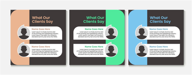 Creative Testimonial Template, Quote , What Our Clients Say , Infographic Template Editable Vector Illustration 