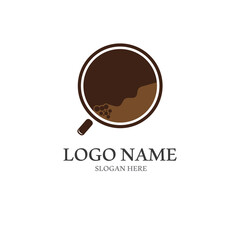 coffee cup logo with vector style template