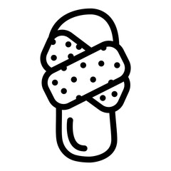 sauna slippers line icon vector. sauna slippers sign. isolated contour symbol black illustration