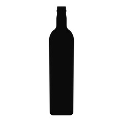 Bottle vine icon black color isolated on white background for plastic recycling sign, container, water, alcohol, beer, lemonade. Vector 10 eps