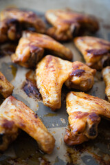 Roasted or grilled chicken wings
