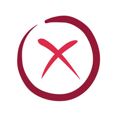 Vector NO sign isolated on white background. Ban symbols for decision making, vote, mobile app, web site. Incorrect sign 10 eps