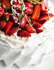 
pavlova cake white cloud sweetness fruit summer dessert
