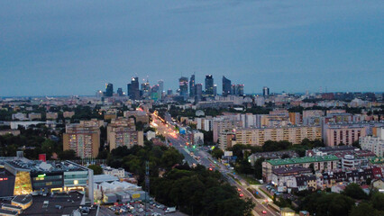 Fototapeta na wymiar Warsaw by night