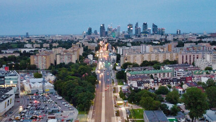 Fototapeta premium Warsaw by night