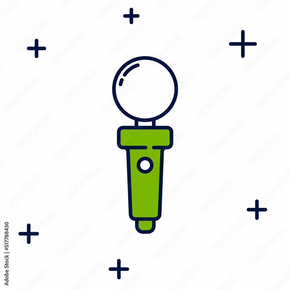 Poster filled outline joystick for arcade machine icon isolated on white background. joystick gamepad. vect