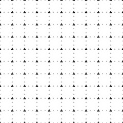 Square seamless background pattern from black warning symbols are different sizes and opacity. The pattern is evenly filled. Vector illustration on white background