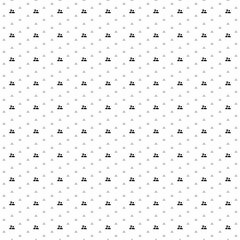 Square seamless background pattern from geometric shapes are different sizes and opacity. The pattern is evenly filled with small black group symbols. Vector illustration on white background