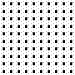Square seamless background pattern from black trash symbols are different sizes and opacity. The pattern is evenly filled. Vector illustration on white background