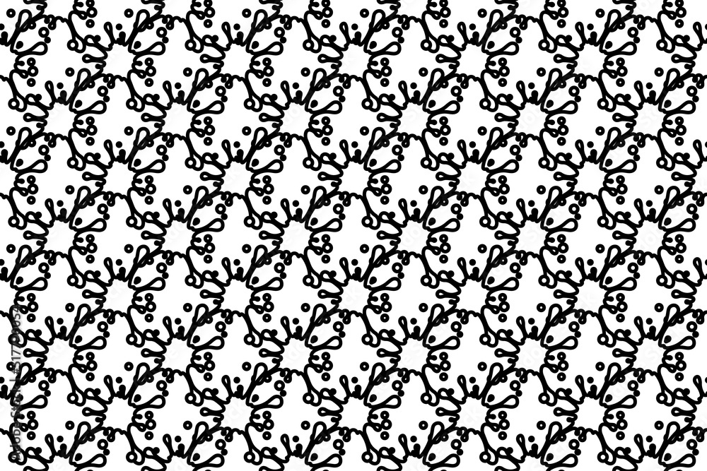 Poster seamless pattern completely filled with outlines of blot symbols. elements are evenly spaced. vector