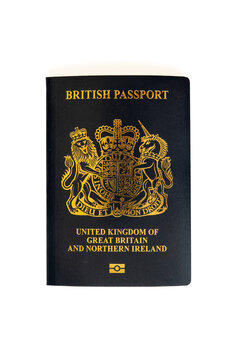 British Passport Isolated On White Background