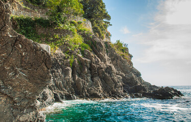 A rock on the shore of the Mediterranean Sea