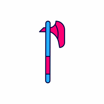 recommend clip art: Filled outline Medieval axe icon isolated on white background. Battle axe, executioner axe. Medieval weapon. Vector