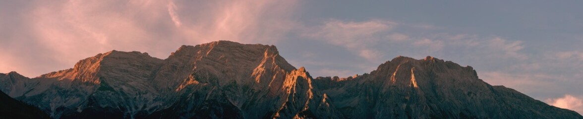 sunset in the mountains