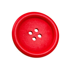 Colorful cloth decorative button isolated on the white background