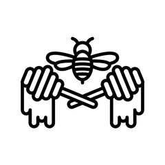 Obraz premium Honey icon. honey spa therapy sign. vector illustration