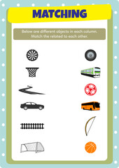 This worksheet is about matching to related objects.