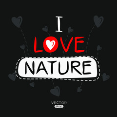 Fototapeta premium Creative (Nature) text, Can be used for stickers and tags, T-shirts, invitations, vector illustration.