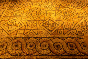 Stone mosaic in Ravenna. April 11, 2022 Ravenna, Emilia Romagna - Italy