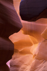 Garnet, Orange and Pink Tones in Lower Antelope Canyon