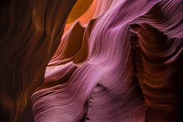 Purple Ripples in Lower Antelope Canyon