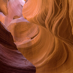 Smooth Sandstone Shapes in Lower Antelope Canyon