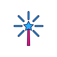 Filled outline Firework icon isolated on white background. Concept of fun party. Explosive pyrotechnic symbol. Vector