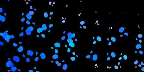 Dark blue, yellow vector backdrop with chaotic shapes.