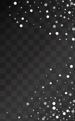 Fototapeta premium Gray Snow Vector Transparent Background. Abstract