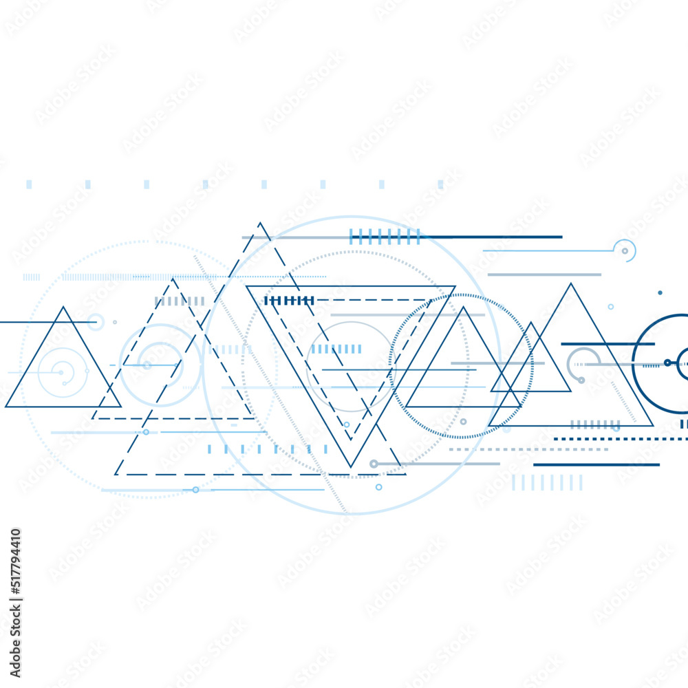 Poster Network connection technology. Vector connect dots and lines. Abstract triangular concept