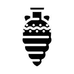 wine amphora glyph icon vector. wine amphora sign. isolated symbol illustration