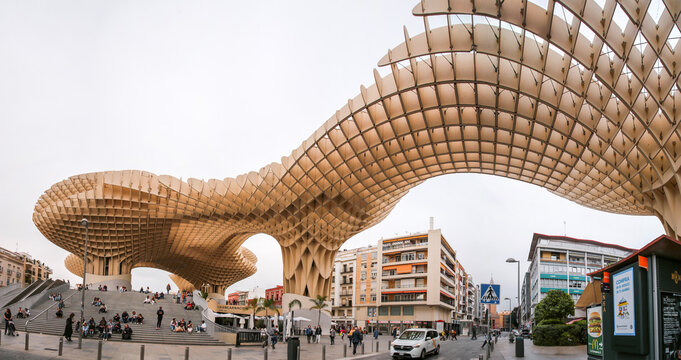 Setas de Sevilla, Mushrooms of Seville, Metropol Parasol in Seville, Spain