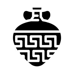 vintage amphora glyph icon vector. vintage amphora sign. isolated symbol illustration