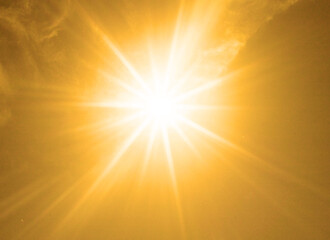 shining orange sun heat wave background - obrazy, fototapety, plakaty