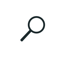 Simple magnifying glass icon vector. Concept of searching, browse, and details
