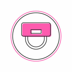 Filled outline Bellboy hat icon isolated on white background. Hotel resort service symbol. Vector