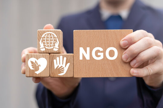 Concept Of NGO Non Governmental Organization. Nongovernmental, Nonprofit Organizations. Charitable Foundation.