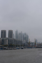 Obraz premium skyscrapers and heavy fog Buenos Aires, Argentina