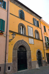 Fototapeta na wymiar ancient building in the historic center of the Lazio village Tuscania Italy