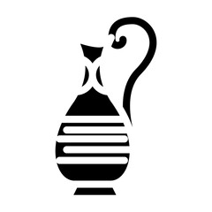 water jug glyph icon vector. water jug sign. isolated symbol illustration