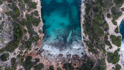 Aerial view of Calo des Moro