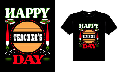 Teacher vintage colorful lettering typography T-shirt design