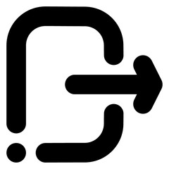 Log Out Icon Line Style