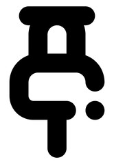 Push Pin Icon Line Style