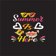 Fototapeta na wymiar Summer typography T shirt design vector