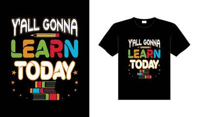 Teacher vintage colorful lettering typography T-shirt design