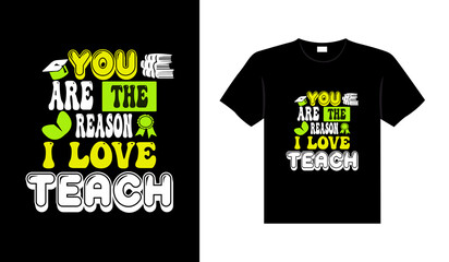 Fototapeta premium Teacher vintage colorful lettering typography T-shirt design