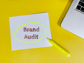 brand audit note with key