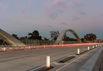 Cartrails on the 6th street bridge in Los Angeles